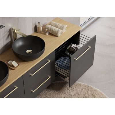 Cersanit Larga szafka 60x44,4x55,1 cm boczna wisząca antracyt S164-045