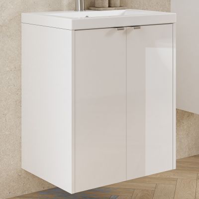 Cersanit Ovida umywalka z szafką 50 cm białą S4047-001