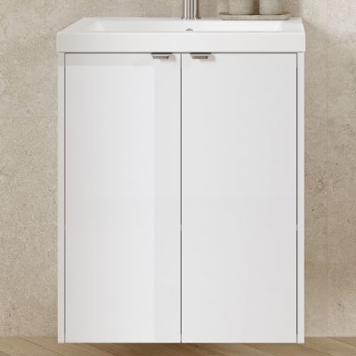 Cersanit Ovida umywalka z szafką 60 cm białą S4047-002