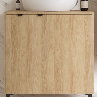 Cersanit Ovida umywalka z szafką 80 cm dąb S4047-006