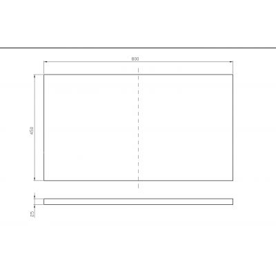 Cersanit City blat 80x45 cm biały S584-068