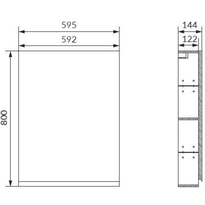 Cersanit Moduo szafka 60 cm lustrzana wisząca antracyt S590-085