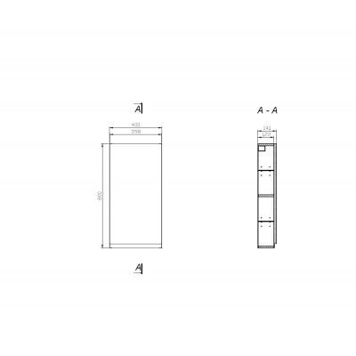 Cersanit Moduo szafka 40 cm boczna wisząca biała S590-028-DSM