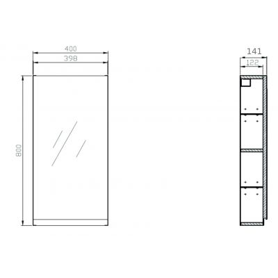 Cersanit Moduo SET B690 umywalka 50x36 cm nablatowa z szafką 80 cm podumywalkową biała/dąb i dwiema szafkami wiszącymi S801-446