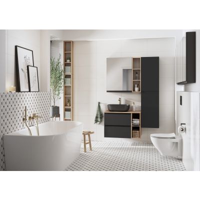 Cersanit Moduo Slim szafka 50 cm podumywalkowa wisząca antracyt S590-075-DSM