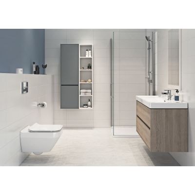 Zestaw Cersanit Como umywalka 60 cm z szafką wiszącą dąb/biały (K32003BOX, S598032)