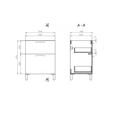 Zestaw Cersanit Ontario umywalka 60 cm z szafką biały (K669002, S598036DSM)