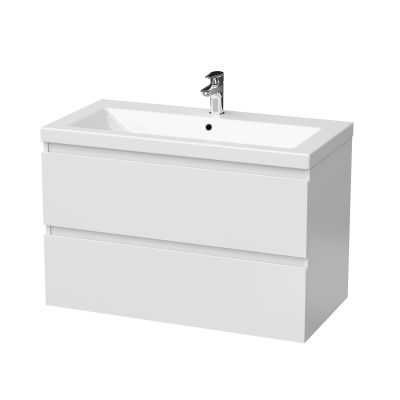 Cersanit Como umywalka z szafką 89,4 cm białą S801-266-DSM