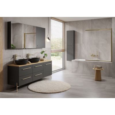 Cersanit Larga nóżki 2 szt czarne radełkowane S801-573