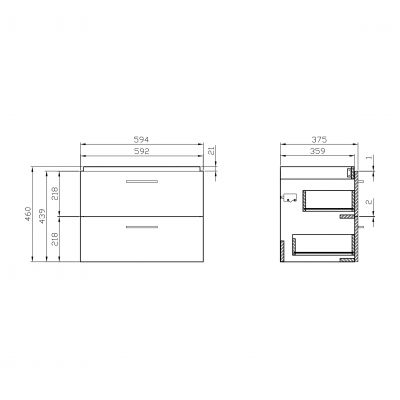 Cersanit Lara Mille szafka 60 cm biała S926-065-DSM