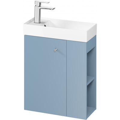 Zestaw Cersanit Larga zestaw 50 cm umywalka z szafką biały/niebieski (K677005, S932065DSM)