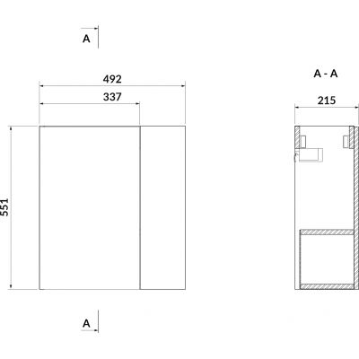 Cersanit Larga Slim szafka 50x22 cm podumywalkowa szara S932-066-DSM