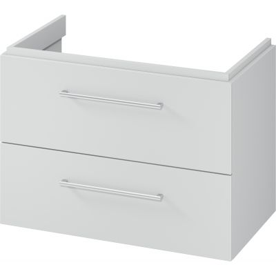 Cersanit Larga zestaw 80 cm szafka podumywalkowa z blatem szary/biały (S932024, S932075)