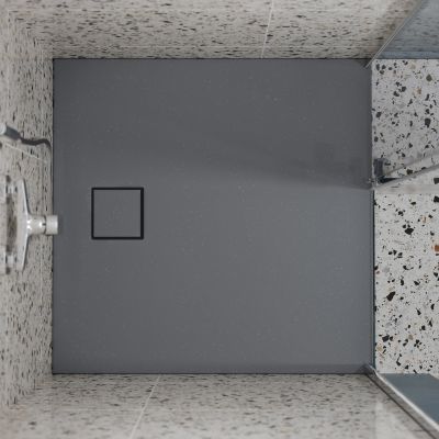 Cersanit Tako Slim brodzik 90x90 cm kwadratowy szary mat S932-162