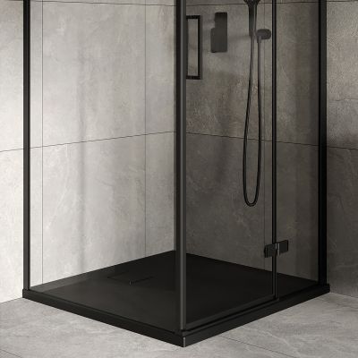 Cersanit Tako Slim brodzik 90x90 cm kwadratowy czarny mat S932-166