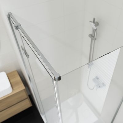 Cersanit City kabina prysznicowa 120x90 cm prostokątna prawa chrom połysk/szkło przezroczyste S584-088