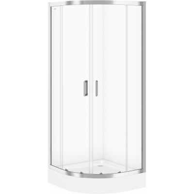 Cersanit Arteco kabina prysznicowa 80x80 cm półokrągła chrom/szkło przezroczyste S157-001