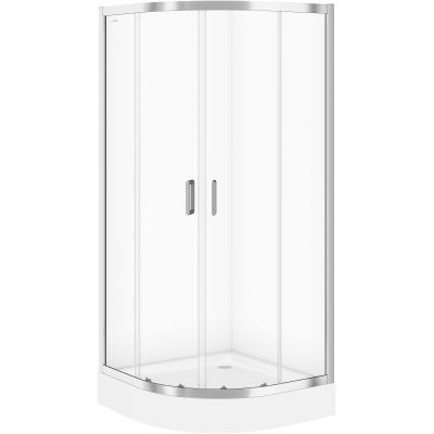 Cersanit Arteco kabina prysznicowa 90x90 cm półokrągła chrom/szkło przezroczyste S157-002