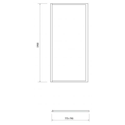 Cersanit Arteco drzwi prysznicowe 80 cm chrom/szkło przezroczyste S157-007