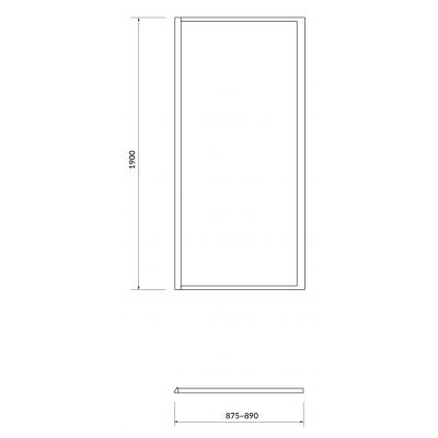 Cersanit Arteco drzwi prysznicowe 90 cm chrom/szkło przezroczyste S157-008