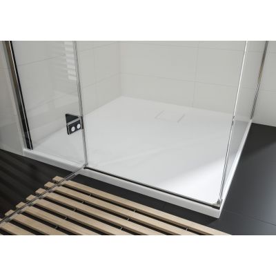 Zestaw Cersanit Jota kabina prysznicowa 90x90 cm kwadratowa lewa z brodzikiem Tako chrom/szkło przezroczyste (S160001, S204012)