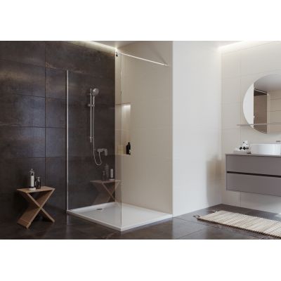 Cersanit Mille ścianka prysznicowa walk-in 90 cm chrom połysk/szkło przezroczyste S161-006