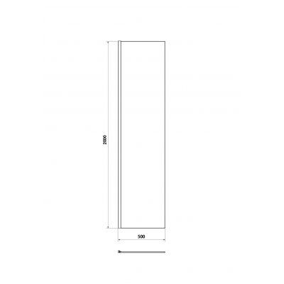 Cersanit Mille ścianka prysznicowa walk-in 50 cm chrom połysk/szkło przezroczyste S161-014