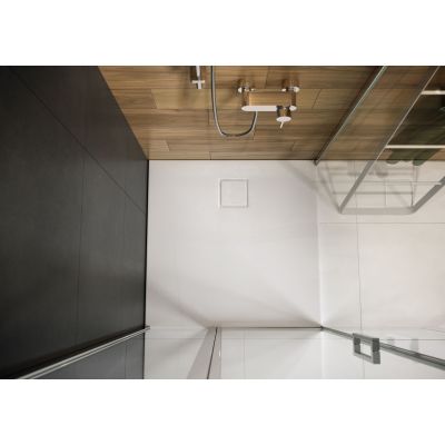 Zestaw Cersanit Moduo kabina prysznicowa 80x80 cm kwadratowa prawa z brodzikiem Tako białym (S162004, S162007, S204011)