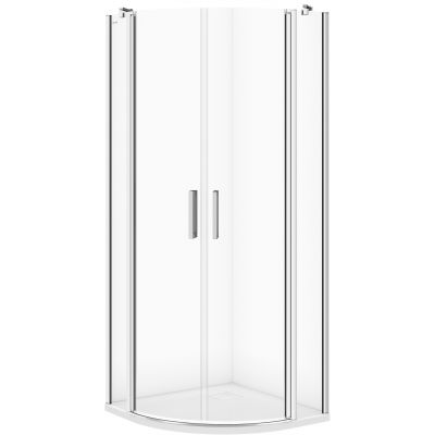 Cersanit Moduo kabina prysznicowa 80x80 cm półokrągła chrom/szkło przezroczyste S162-009