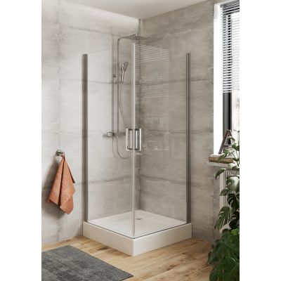 Cersanit Moduo drzwi prysznicowe 80 cm uchylne chrom połysk/szkło przezroczyste S162-020