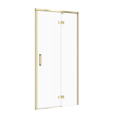 Cersanit Larga drzwi prysznicowe 90 cm uchylne złoty mat/szkło przezroczyste S164-062
