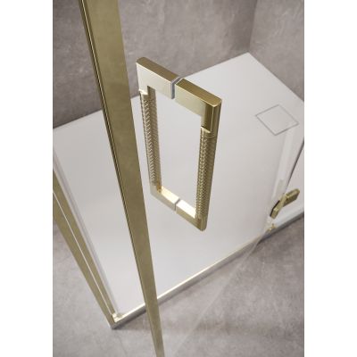 Cersanit Larga drzwi prysznicowe 90 cm uchylne złoty mat/szkło przezroczyste S164-066