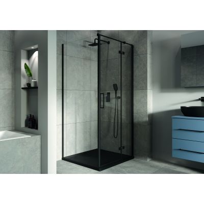 Cersanit Tako Slim brodzik 100x80 cm prostokątny czarny mat S208-012