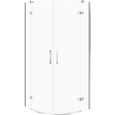 Cersanit City kabina prysznicowa 80x80 cm półokrągła chrom połysk/szkło przezroczyste S584-070