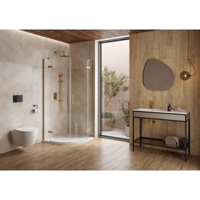 Cersanit City kabina prysznicowa 80x80 cm półokrągła chrom połysk/szkło przezroczyste S584-070