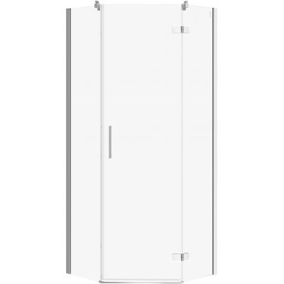 Cersanit City kabina prysznicowa 80x80 cm pięciokątna prawa chrom połysk/szkło przezroczyste S584-075