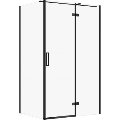 Cersanit City kabina prysznicowa 120x90 cm prostokątna prawa czarny mat/szkło przezroczyste S584-090