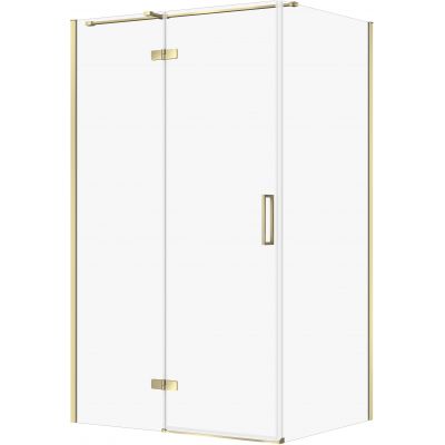 Cersanit City kabina prysznicowa 120x90 cm prostokątna lewa złoty połysk/szkło przezroczyste S584-093