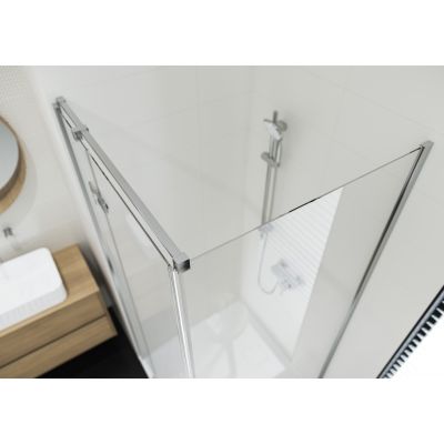 Cersanit City kabina prysznicowa 100x80 cm prostokątna lewa chrom połysk/szkło przezroczyste S584-095