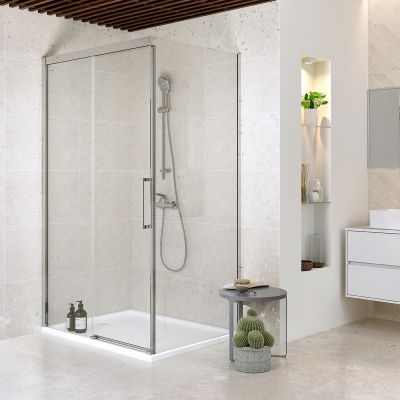 Cersanit Crea ścianka prysznicowa 80 cm chrom/szkło przezroczyste S900-2613
