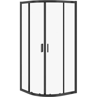 Cersanit Arteco kabina prysznicowa 90x90 cm półokrągła czarny mat/szkło przezroczyste S913-014