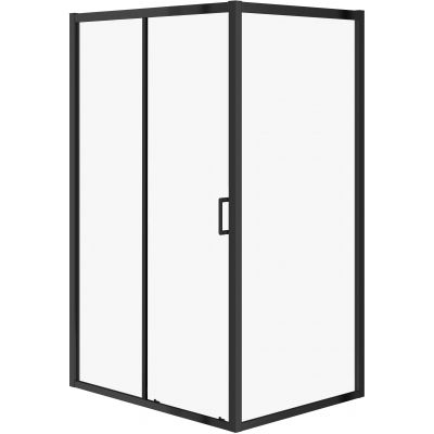 Cersanit Arteco kabina prysznicowa 120x90 cm prostokątna czarny mat/szkło przezroczyste S913-018