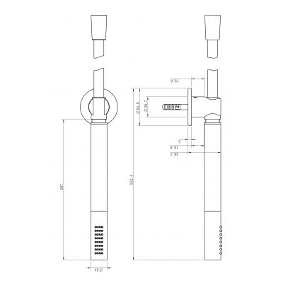 Cersanit Crea zestaw prysznicowy podtynkowy nikiel S951-401