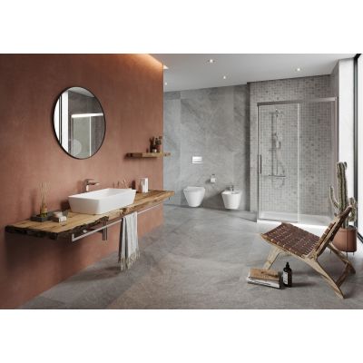 Cersanit City zestaw prysznicowy ścienny termostatyczny z deszczownicą czarny S951-849