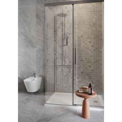 Cersanit City zestaw prysznicowy ścienny termostatyczny z deszczownicą czarny S951-849