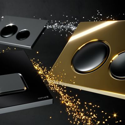 Cersanit Luna przycisk spłukujący do WC miedź połysk K97-0588