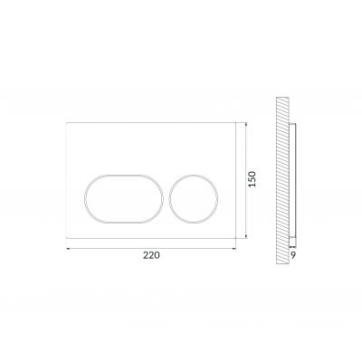 Cersanit Dueto przycisk spłukujący do WC złoty K3003-001