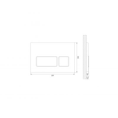 Cersanit Block przycisk spłukujący do WC złoty połysk/czarny mat K97-0397