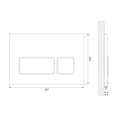 Cersanit Block przycisk spłukujący do WC miedź K97-0453