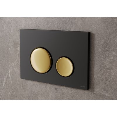 Cersanit Luna przycisk spłukujący do WC czarny-złoty K97-0562